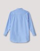 Camicia In Cotone Bastonetto Over Con Etichetta Sul Polso Azzurro