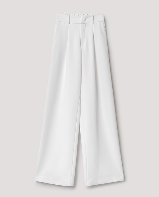 Pantalone Over Con Pences Bianco