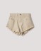 Shorts In Bull Denim Con Rotture Beige Sand