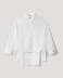 Camicia In Cotone Over Piu' Lunga Sul Retro Con Etichetta Sul Polso Bianco