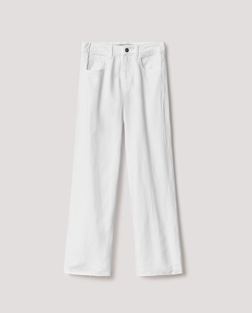 Pantalone In Bull Denim Bianco