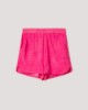 Shorts In Spugna Con Elastico Parlato Geranio