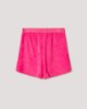 Shorts In Spugna Con Elastico Parlato Geranio