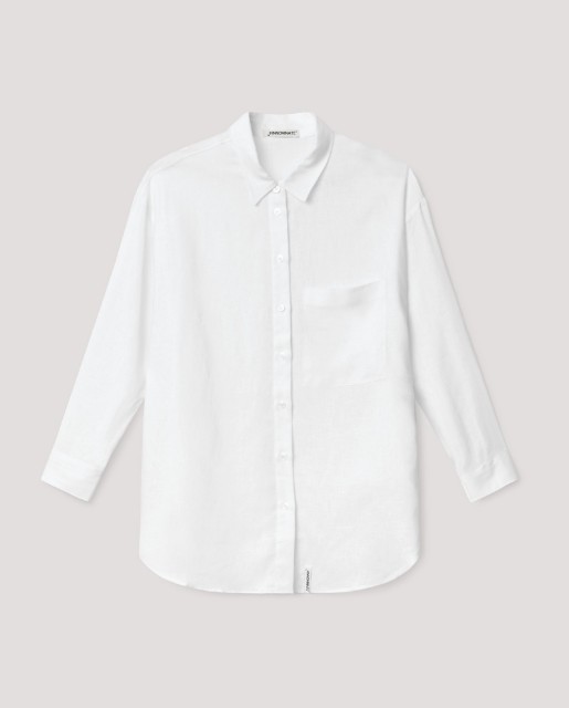 Camicia Con Tasca Sul Petto Bianco