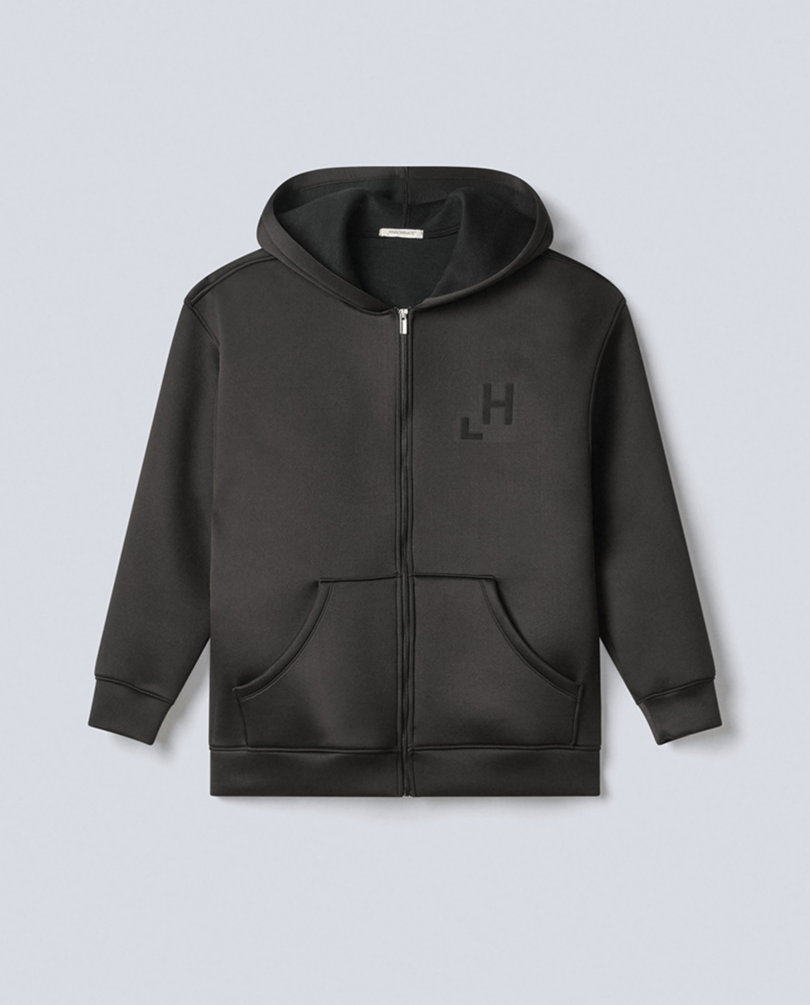 Black zip up sweater no hood online