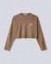 Maglia Girocollo Con Stampa Flock Tortora