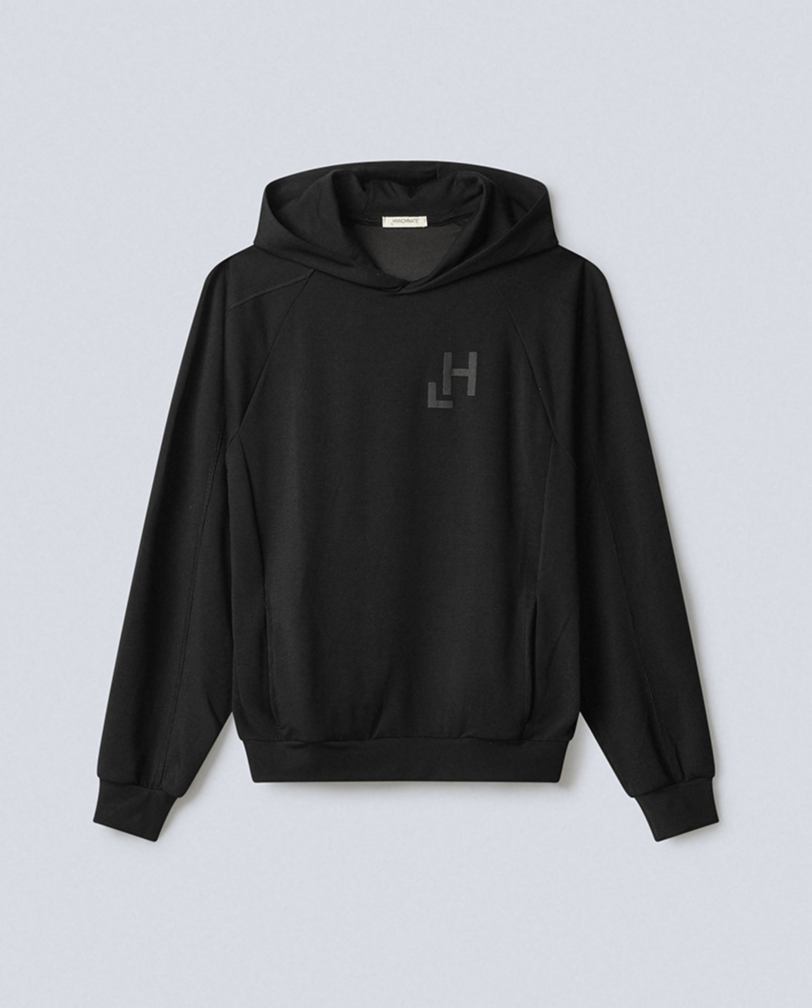 Felpa Cappuccio Raglan In Modal  • Nero