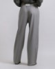 Pantalone Over Con Pences e Coulisse in Vita •  Grigio Melange