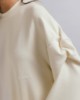 Felpa Over Paricollo In Modal con Maniche Arricciate  • Off White