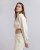 Felpa Dolcevita Corta  In Modal •  Off White