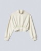 Felpa Dolcevita Corta  In Modal •  Off White