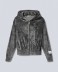 Felpa In Ciniglia Cappuccio All Zip •  Ferro