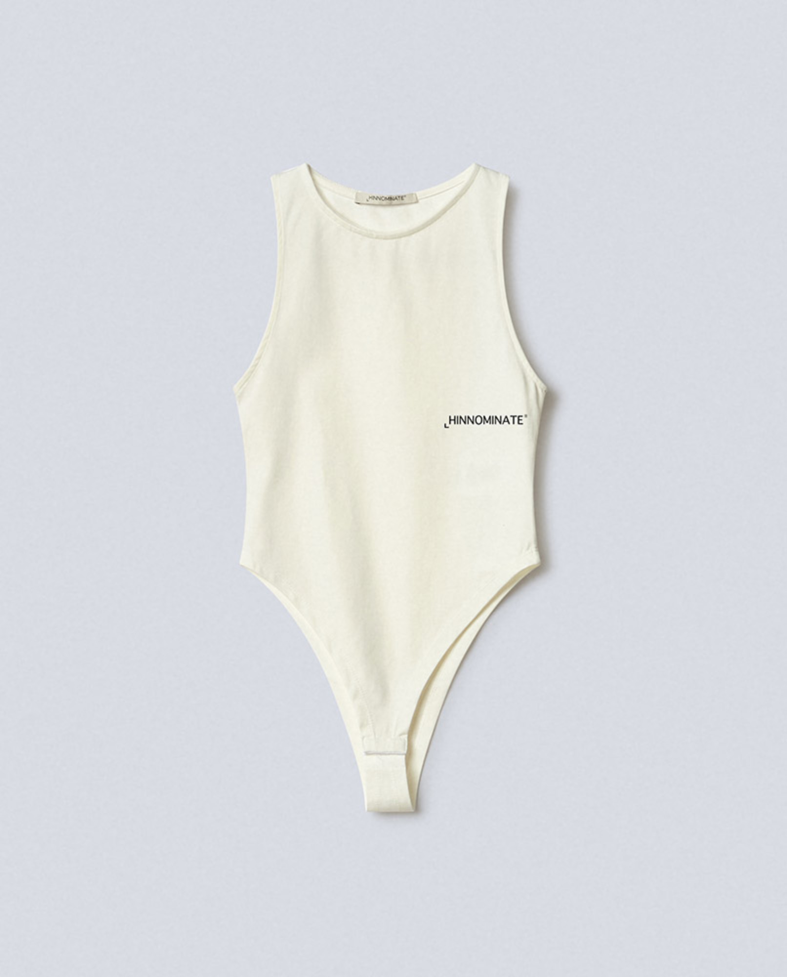 Body Smanicato In Bielastico Con Stampa  • Off White