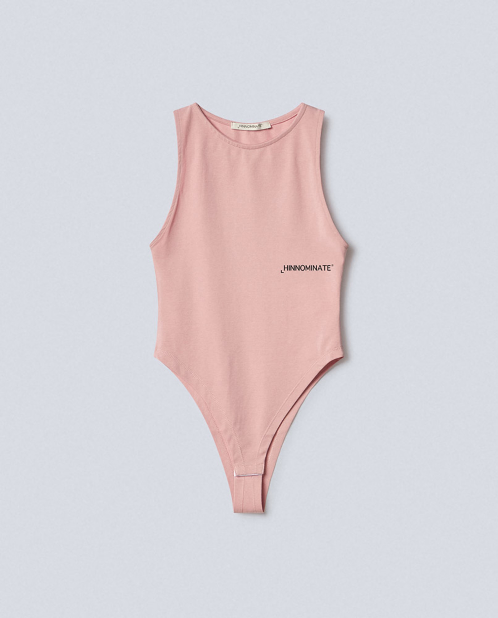 Body Smanicato In Bielastico Con Stampa  • Old Rose
