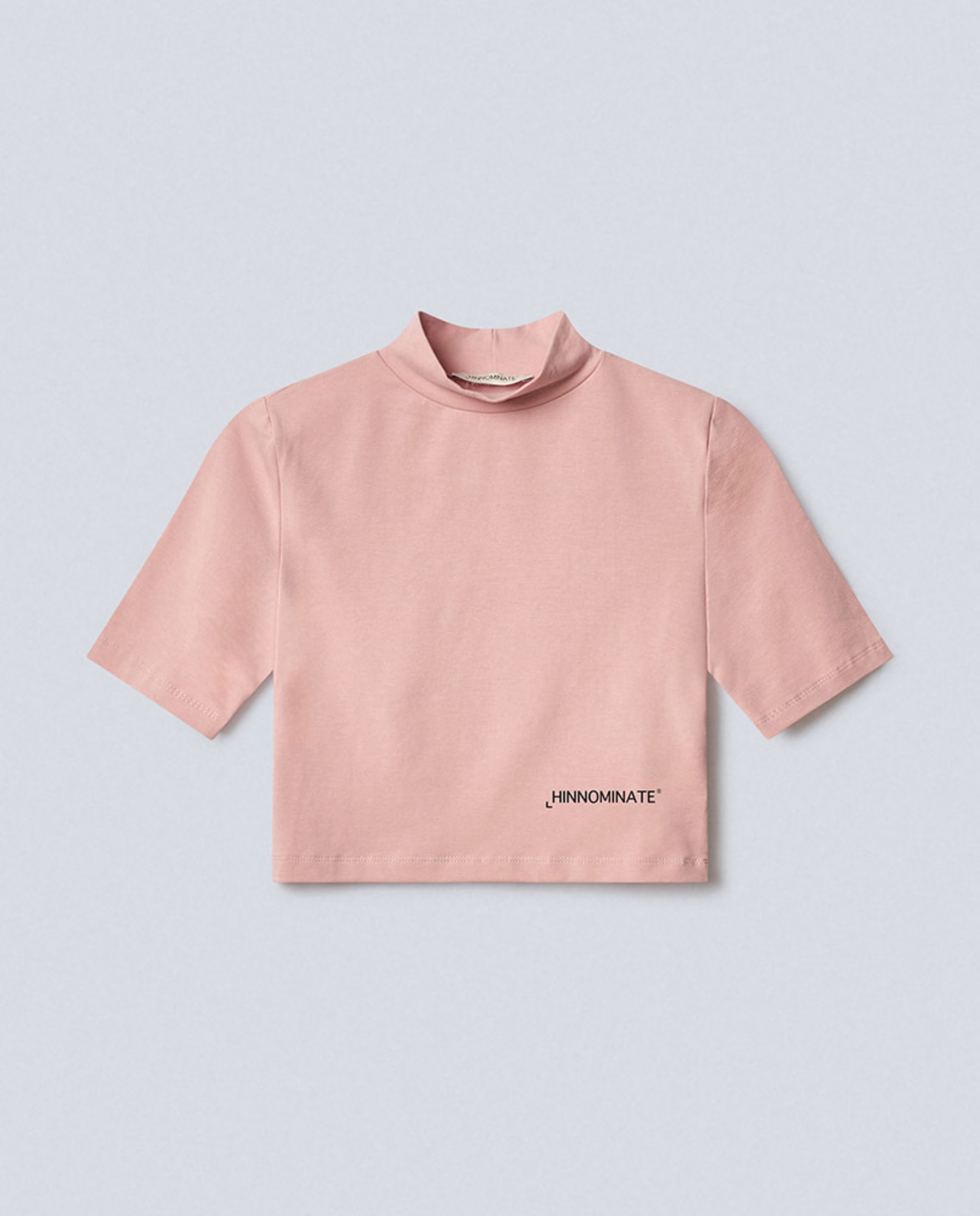 Crop Top A Mezza Manica In Bielastico  • Old Rose