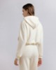 Giubbino All Zip In Modal con Inserti in Nylon •  Off White