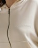 Giubbino All Zip In Modal con Inserti in Nylon •  Off White