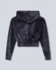 Felpa In Ciniglia Cappuccio All Zip  •  Blu
