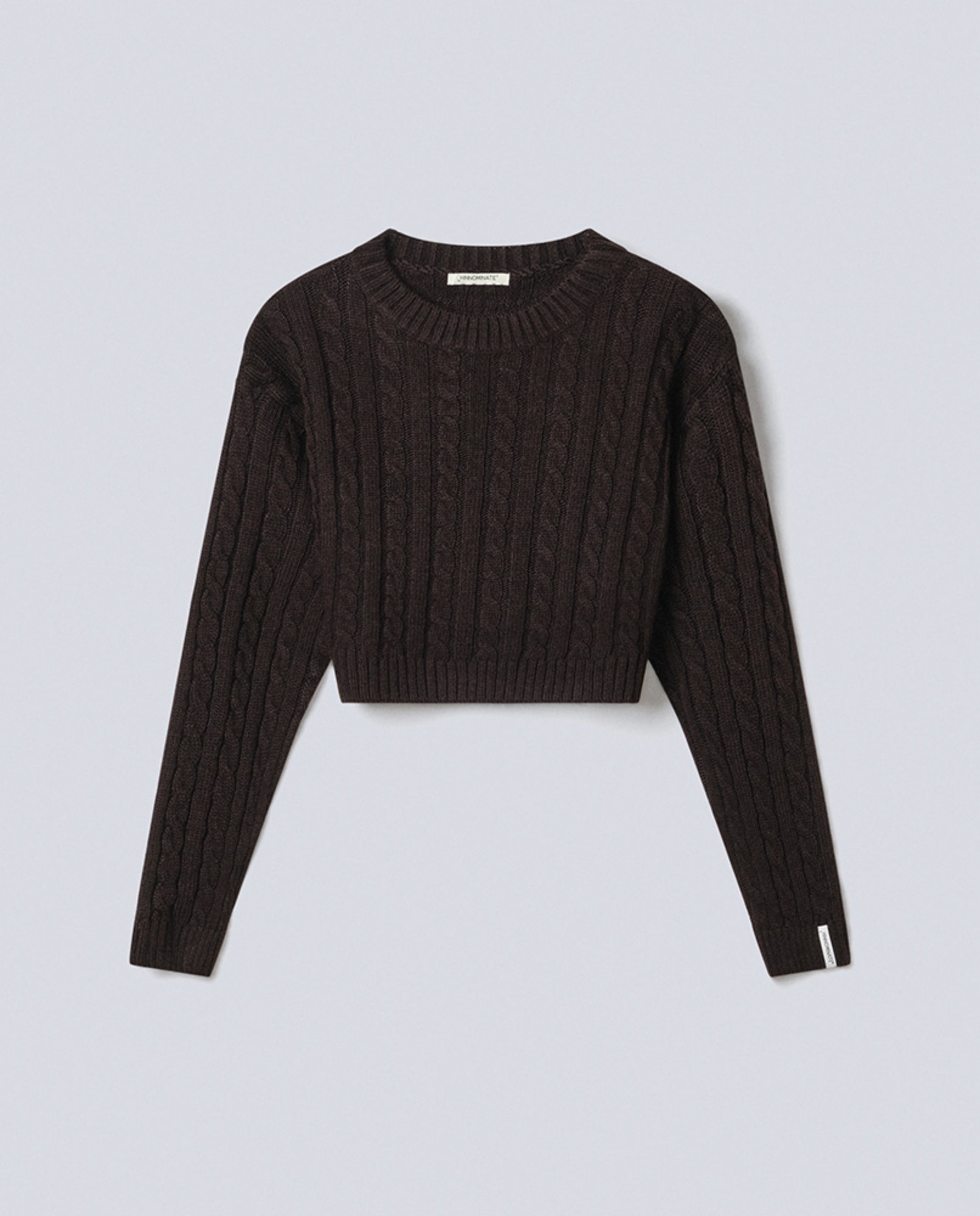 Maglia Girocollo A Trecce • Moro