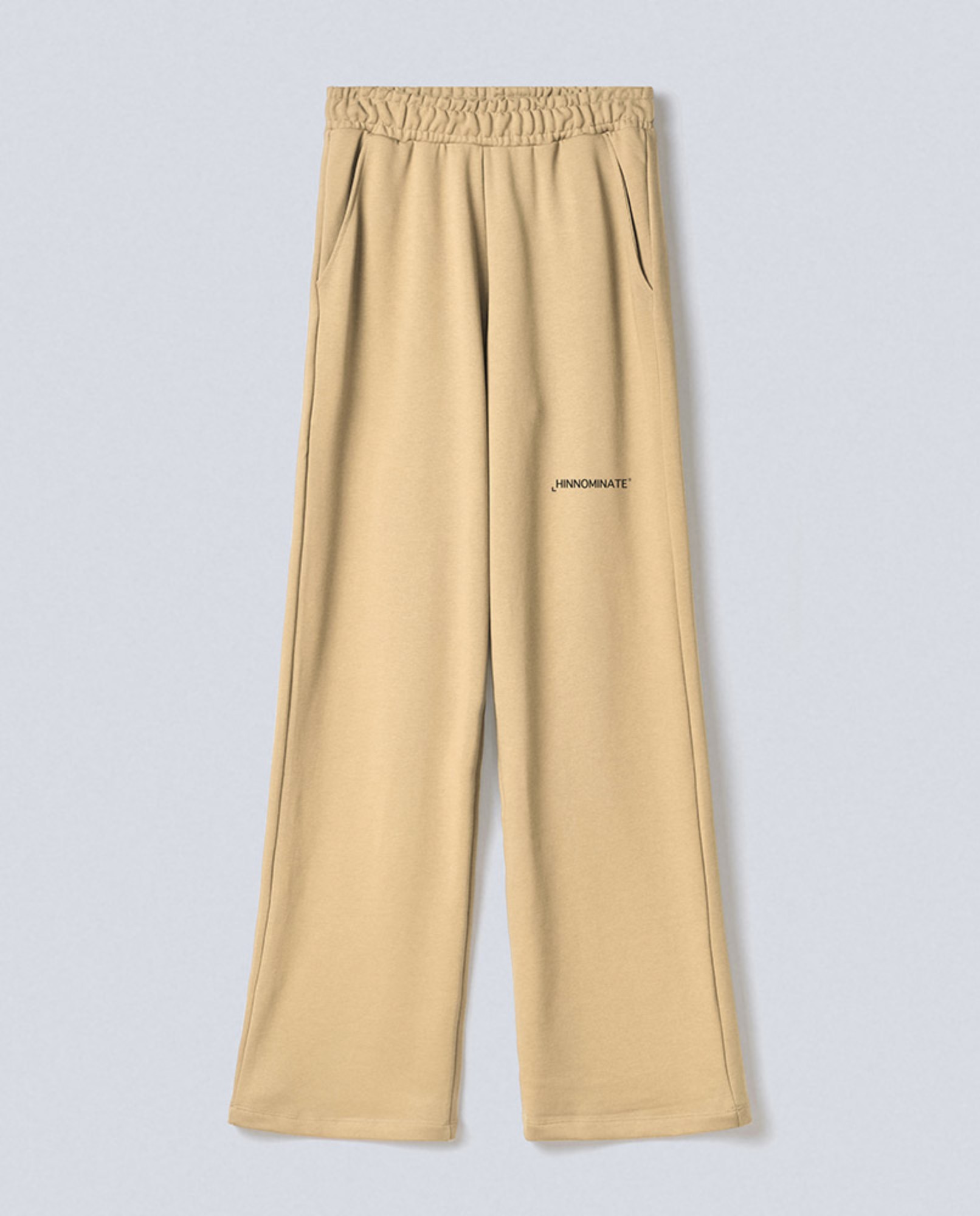 Pantalone a Palazzo a Vita Alta In Felpa • Nocciola