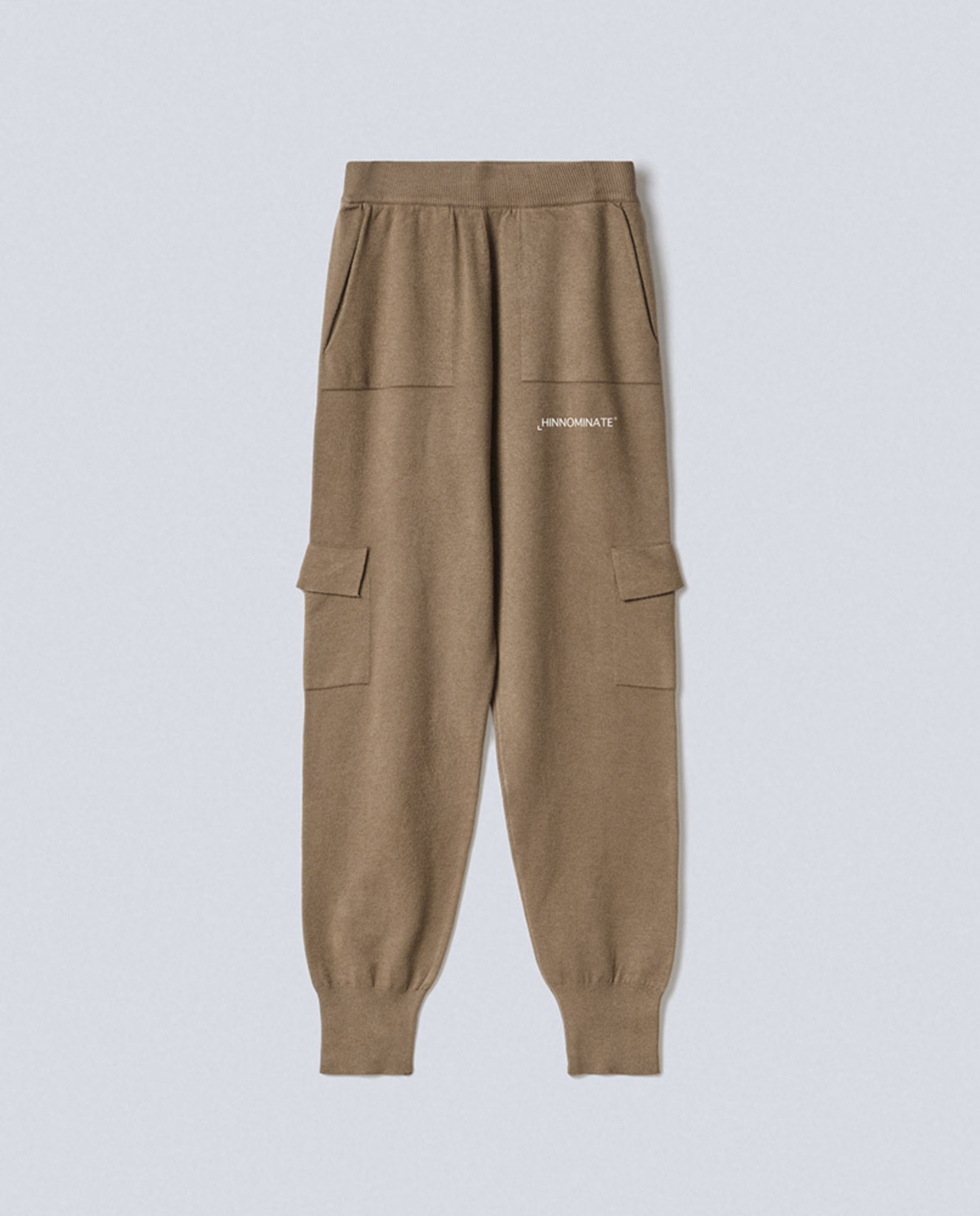 Pantalone Cargo In Maglia Con Ricamo  • Tortora