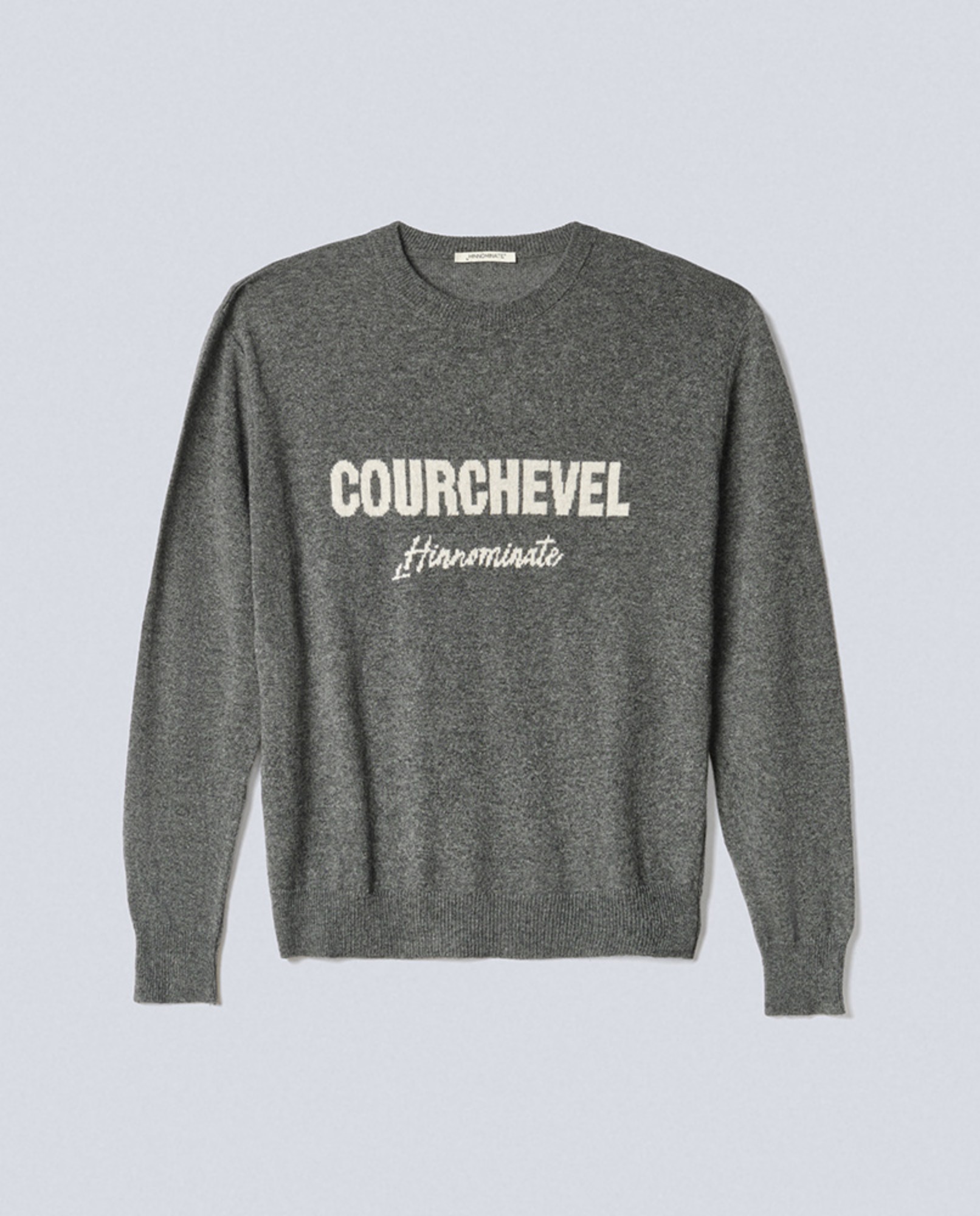 Picture of Maglia Paricollo Misto Cashmere Con Intarsio • Grigio Melange