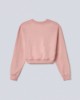 Picture of Cropped crew neck sweatshirt with print Old Rose