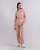 Picture of Cropped crew neck sweatshirt with print Old Rose