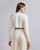 Picture of Long Sleeve Jersey Crop Top Off White