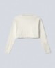 Picture of Long Sleeve Jersey Crop Top Off White