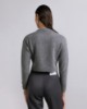 Picture of Crew-neck stockinette shirt with personalized buttons Melange grey