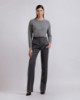 Picture of Crew-neck stockinette shirt with personalized buttons Melange grey