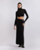 Picture of Viscose Turtleneck Crop Top With Label Black