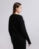 Picture of Crew-neck sweater with flock print Black