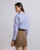 Immagine di Camicia Rigata In Cotone Con Etichetta •  Azzurro
