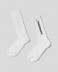 Calza con intarsio • Bianco