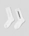 Calza con intarsio • Bianco