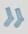 Calza con intarsio • Azzurro polvere