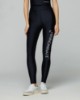 Leggings in lycra lucida a vita alta • Nero