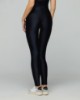 Leggings in lycra lucida a vita alta • Nero