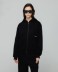 Felpa cappuccio basica full zip • Nero