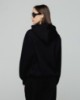 Felpa cappuccio basica full zip • Nero