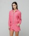 Felpa cappuccio all zip in spugna logata • Sorbetto