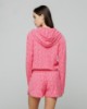 Felpa cappuccio all zip in spugna logata • Sorbetto