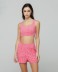 Crop top in spugna logata • Sorbetto