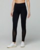 Leggings fitness con inserti in tulle laterali • Nero