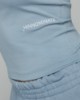 Canotta in bielastico con scollo squadrato • Azzurro polvere