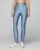Leggings in lycra lucida a vita alta con bottom up sul dietro • Azzurro polvere