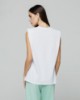 T-shirt smanicata in jersey con spalline  • Bianco
