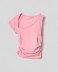 T-shirt asimmetrica in bielastico con drappeggio laterale • Sorbetto